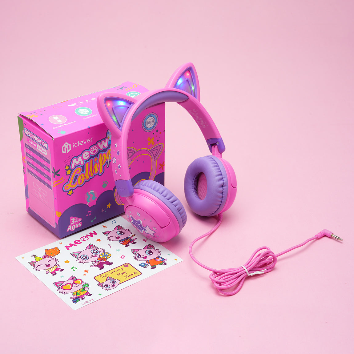 iClever Cat Ear Kids Headphones HS25