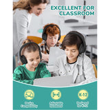 iClever Kids Wired Headphones for K-12 School Bulk 5 Pack HS27