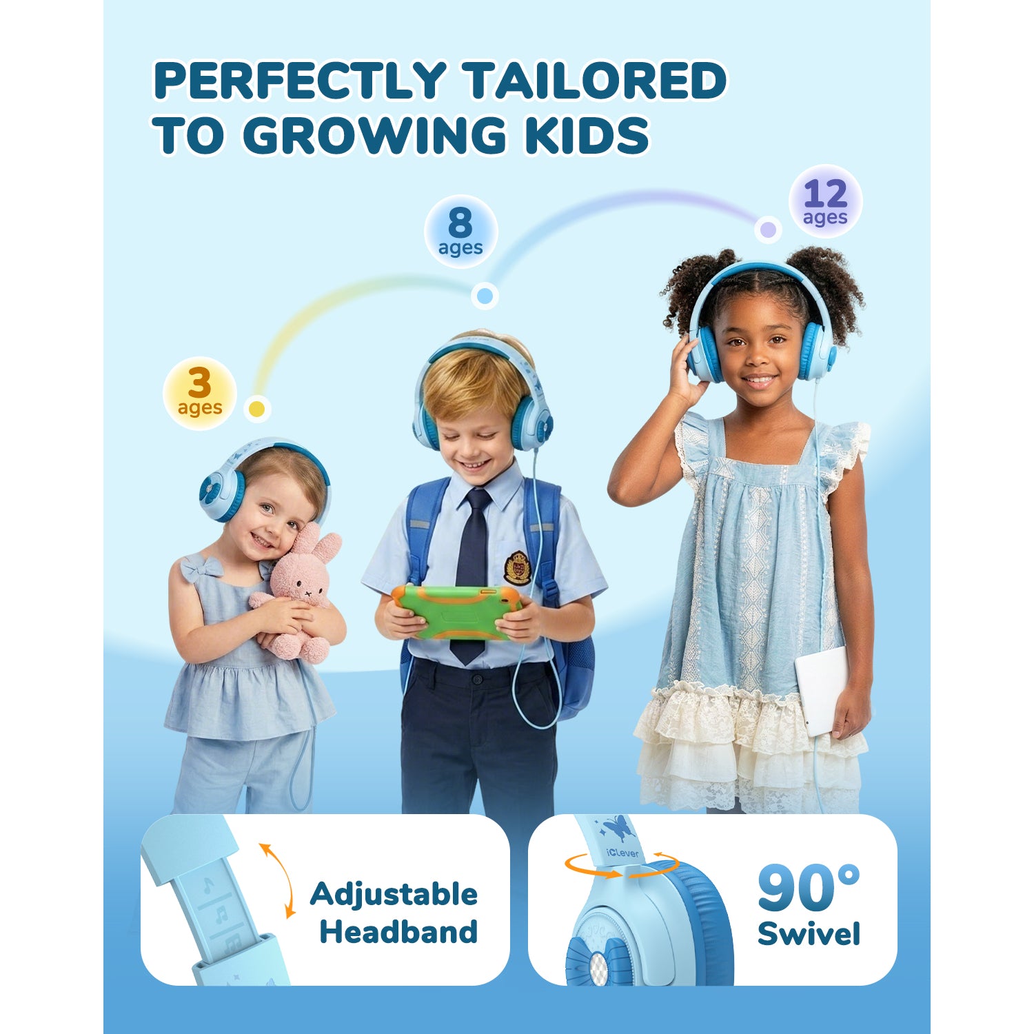 iClever Kids Headphones C371