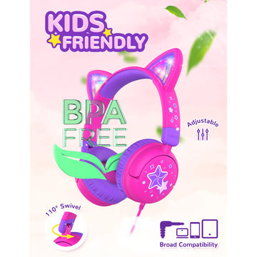iClever Cat Ear Kids Headphones HS25 –
